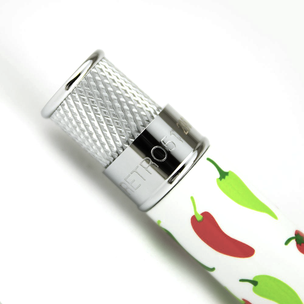 Retro 51 Pen White Hot Chili Pepper Rollerball Pen, New Sealed #'d Lim Ed