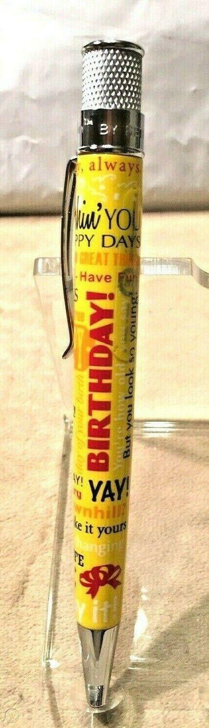 Retro 51 Happy Birthday Yellow Rollerball Pen