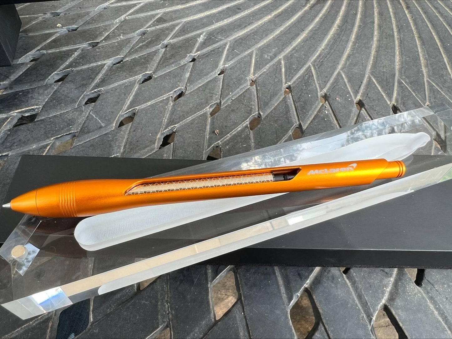 Rare and Awesome  Orange McLaren F1 Racing Pen -