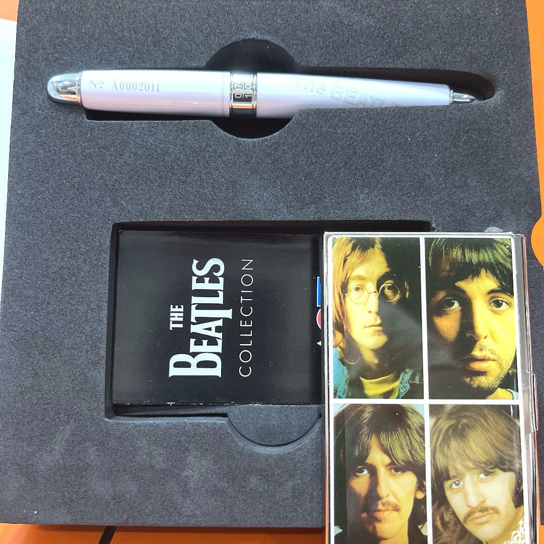 ACME Studios' "White Album" Beatles Rollerball Pen and Business Card Case set